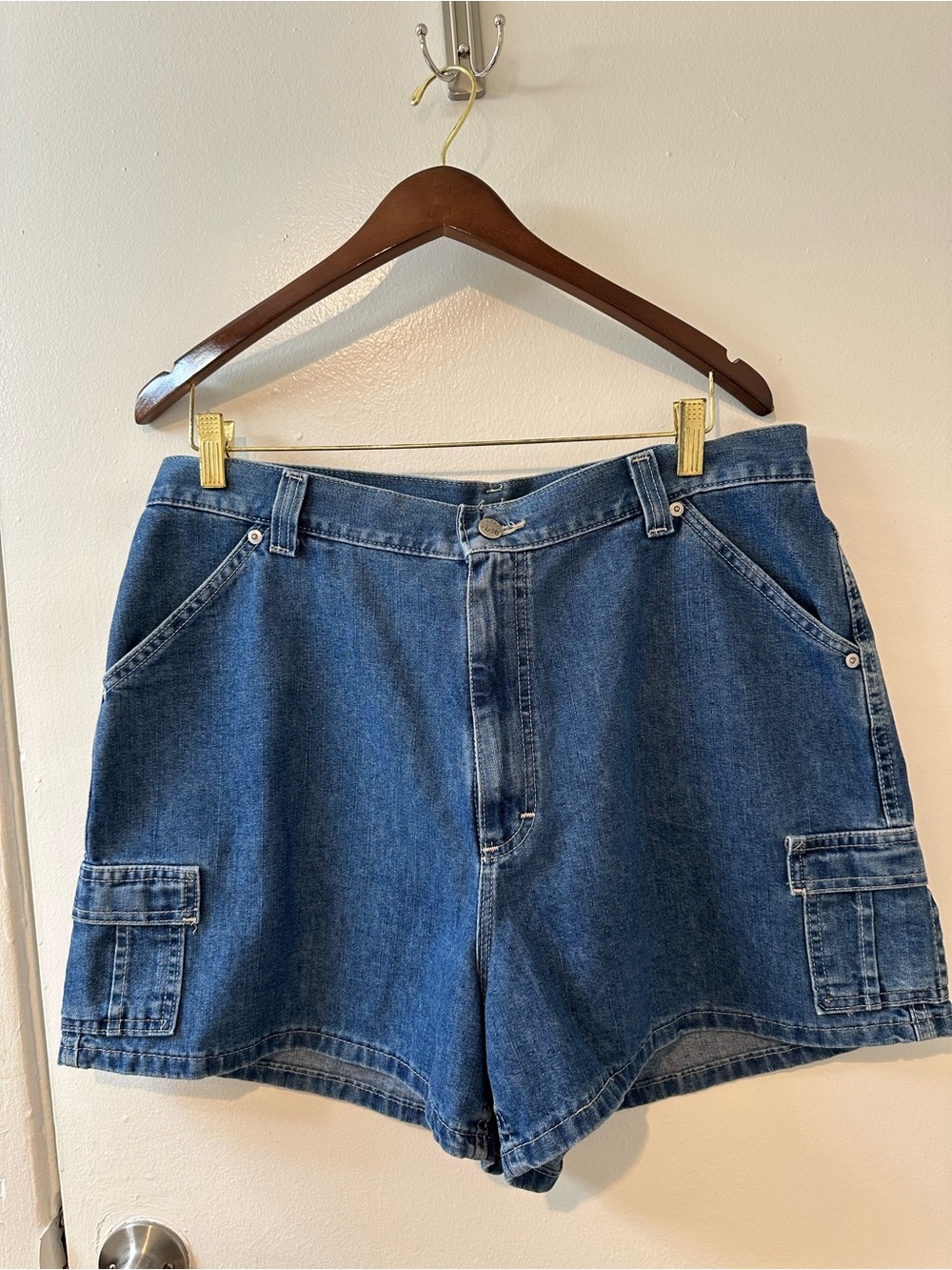 Lee Classic Blue Denim Cargo Shorts